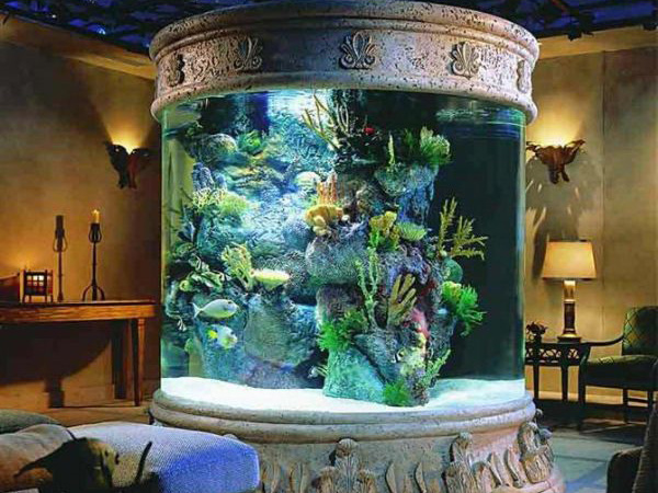 大理石包边鱼缸